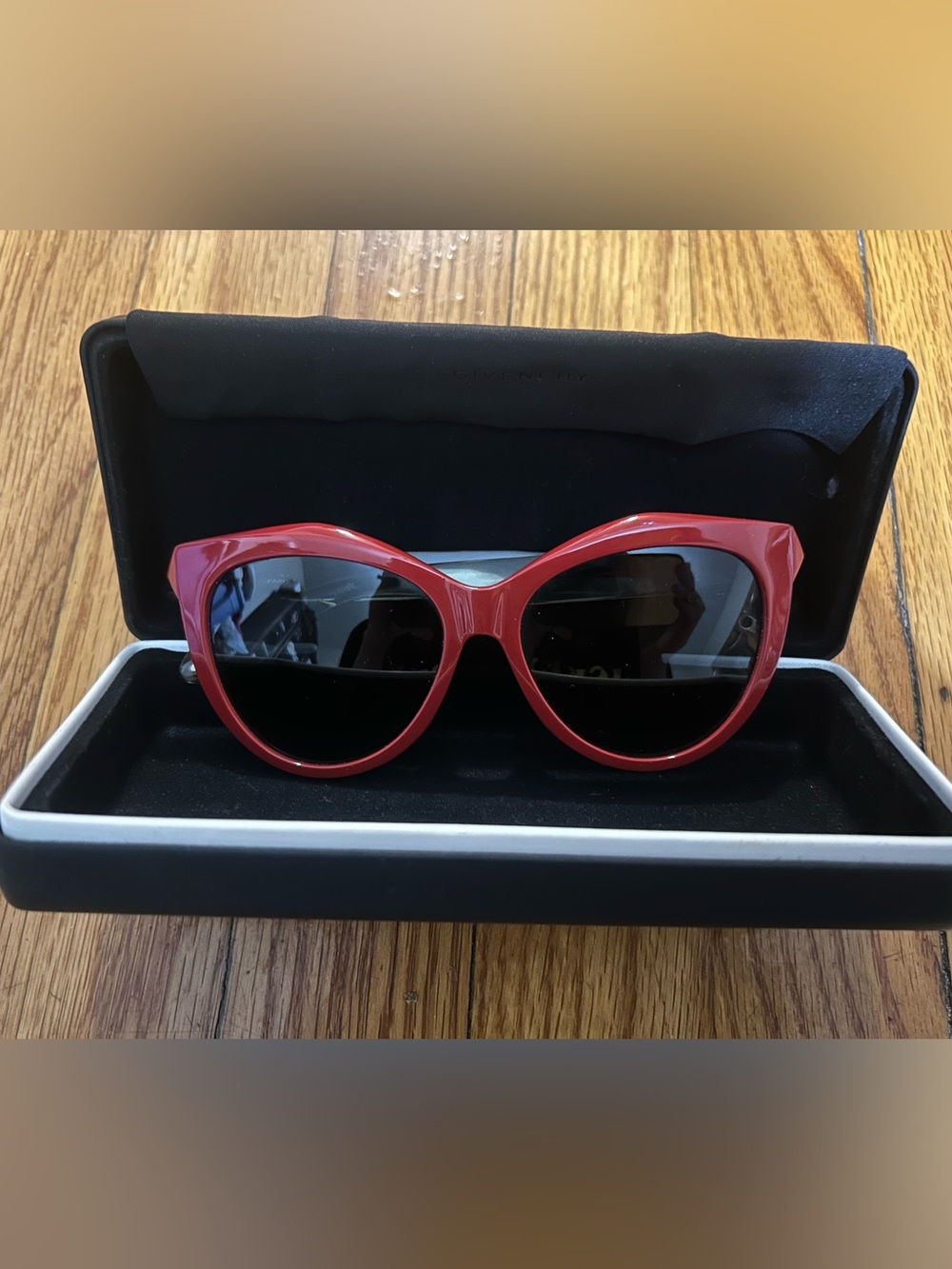 GIVENCHY GV 7023 PU4HD Optyl Red/Clear Fun  Women's Sunglasses Retro